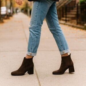 Blondo Womens Scarlette Brown Suede Ankle Boots Shoes 10 Medium New $160